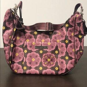Petunia Pickle Bottom purple floral diaper bag